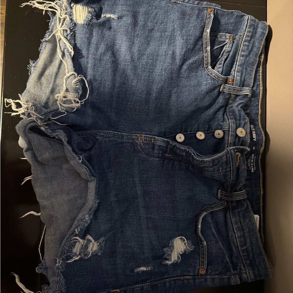 Old Navy Blue button up Jean Shorts for Women